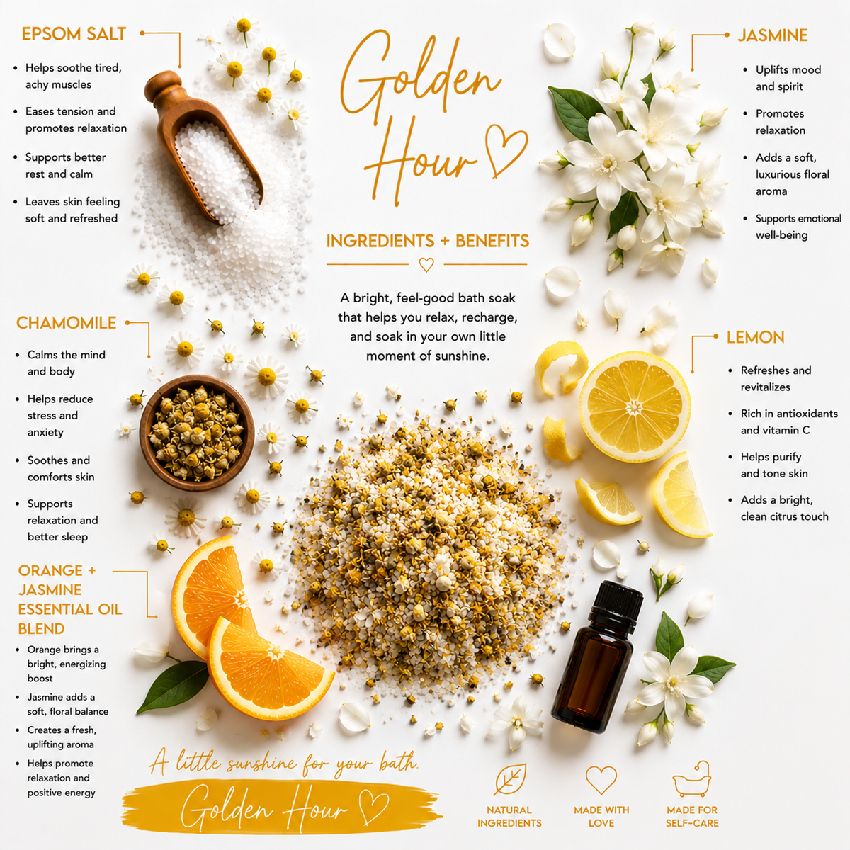 Golden Hour Single Use Bath Soak